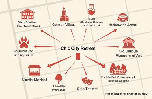 Near East Columbus Apartment | Chic City Retreat 99 For 2