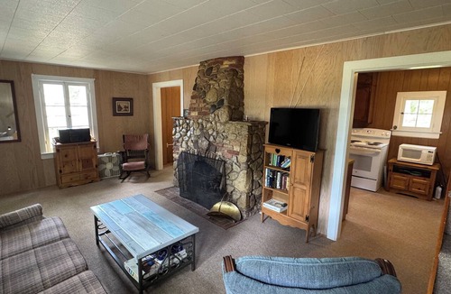 Rapid River Cabin | Classic UP Cabin with Lake Views, Private Beach, Fire Pit