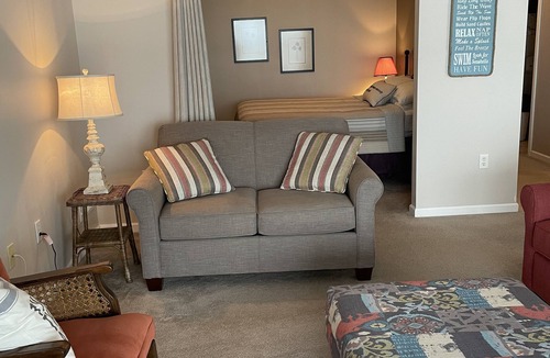Port Austin Condo | Condo #5 Upper level condo with lovely Lake Huron sunset views .