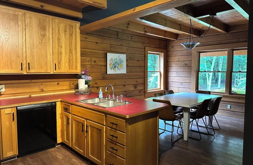 Minerva Cabin | Cozy 5-bedroom cabin with WiFi, AC-nestled in the woods near Minerva, Ohio