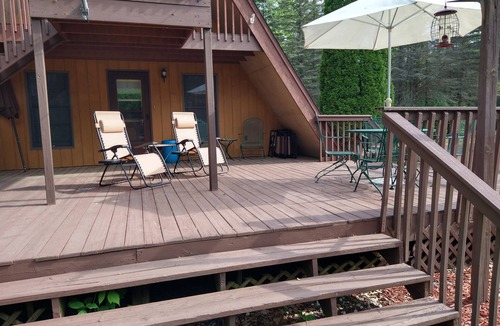 Wautoma House | Cozy A-Frame in a Private Woods; Hiking, Campfires and Family
