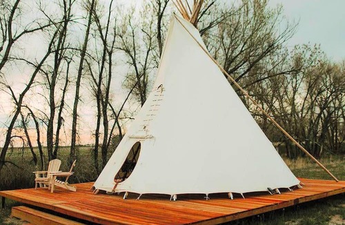 Hudson RV Rental | Cozy and Authentic Tipi Rental on Working Horse Ranch near Denver, Colorado