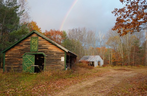 Lyman Cabin | Cozy cabin, sleeps 8, on 50 private acres, with streams, meadows, and woods.