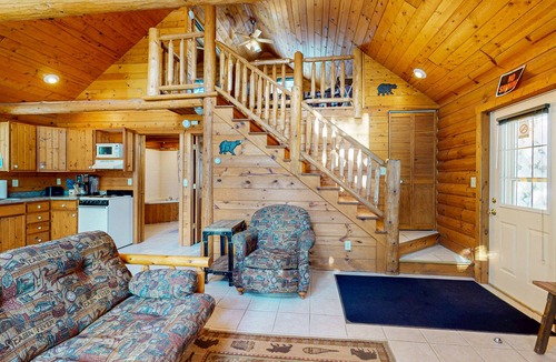Mercer Cabin | Cozy cabin w/fireplace, whirlpool tub, access to private dock, & fire pit
