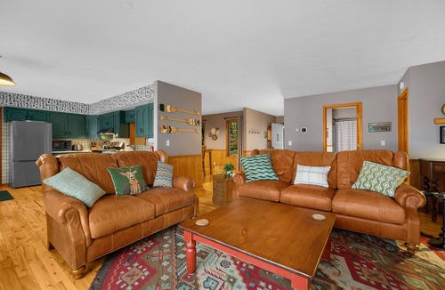 Stone Lake Cabin | Cozy family-friendly A-frame on sandy beachfront - dogs welcome!