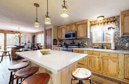 Nekoosa House | Cozy Home w/Mini bar, Pool Table, Gas grill, Fire pit, WIFI, & Lake Views