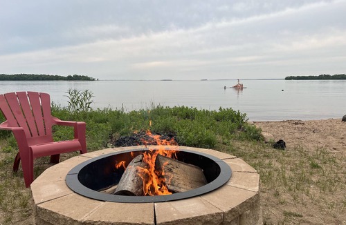 Walker House | Cozy Lake Front Home with private beach on Leech