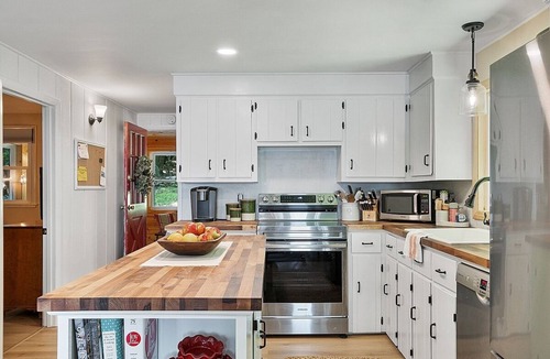 West Poland House | Cozy lakefront cottage with amazing views and private beach!