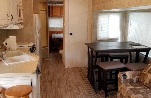 Benzonia House | Crystal Camper - Large Two Bedroom Spacious RV w/Wooded Trail