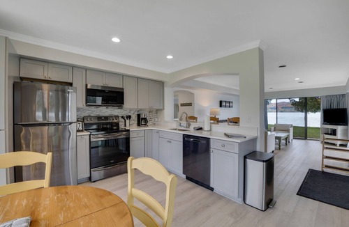 Boyne City Condo | Deer Lake Villa Bldg #4 | Directly on Deer Lake | 2 Bedrooms | Sleeps 8