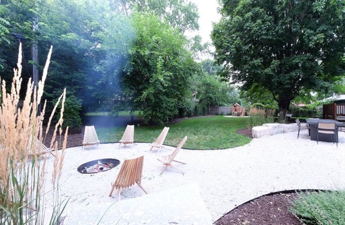 Minnetonka House | Designer Retreat Game Room Fire Pit Big Yard