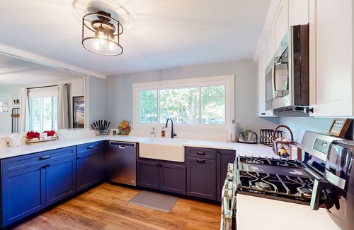Empire House | Dog-friendly home on a large corner lot with firepit, washer/dryer, & fast WiFi