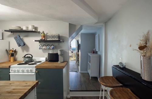 Rockport Apartment | Downtown Rockport Stay with Private Ocean Deck