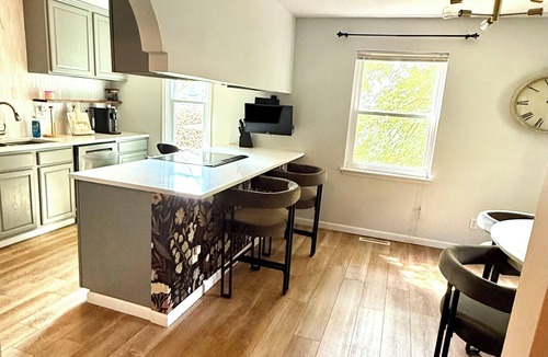 Shawnee House | Dreamy, private deck space and TWO living rooms. Space to spread out in Shawnee