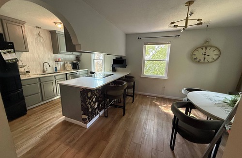 Shawnee House | Dreamy, private deck space and TWO living rooms. Space to spread out in Shawnee