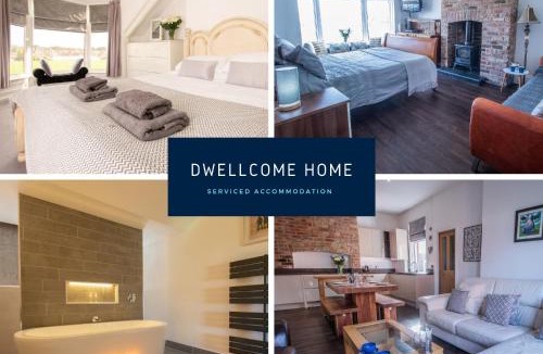 Westoe Apartment | Dwellcome Home Ltd - Ample Free Parking, Ideal for long term contractor - read guest feedback on here, etc stays, 15 min to Nissan, 20 min to Sunderland Newcastle - Spacious 5 Double Bedroom 6 Beds Townhouse 2 Bathrooms - see our site for assurance