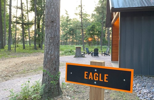 Wisconsin Dells Cabin | Eagle Cabin @ Orange Tractor Retreat: a new, modern cabin on 40 private acres