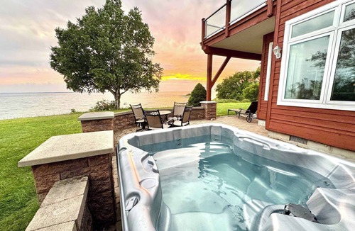 Charlevoix House | Elegant Home, Private Beach, Views, Hot Tub