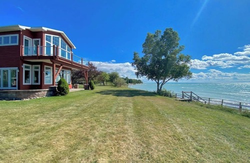 Charlevoix House | Elegant Home, Private Beach, Views, Hot Tub