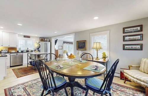 Wiscasset House | Elegant home with a cozy living area, Wifi, backyard, and washer/dryer