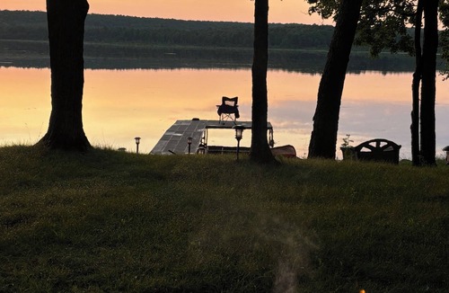 Crandon Cottage | Enjoy Bishop Lake ice fishing along snowmobile trails and garage your sled!