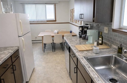 Fargo House | Family-friendly duplex near Fargodome, kings+bunk