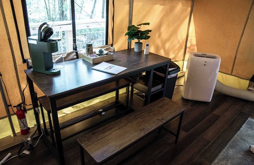 Primrose RV Rental | Green Heron’s Nest- Cozy Glamping Tent in RRG