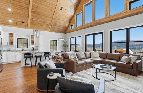 Sunday River Area House | Harmony Hideaway - views, hot tub & fireplace!