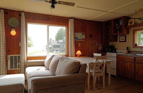 Hessel Cabin | Hessel Bay Cabin #4: Lake Huron waterfront cabin sleeps 4. Boat slip available!