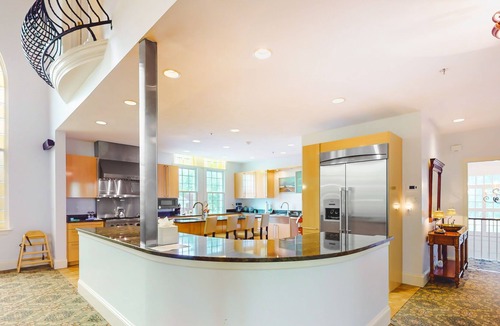 Sandwich House | Historic landmark with renovations, stained glass, game room, & gourmet kitchen