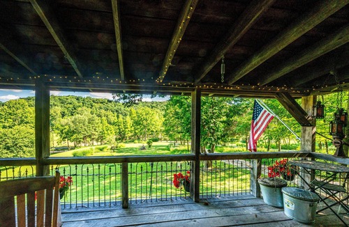 Nashville Cabin | Historic Log Cabin Retreat | Hot Tub, Game Room & Near State Park