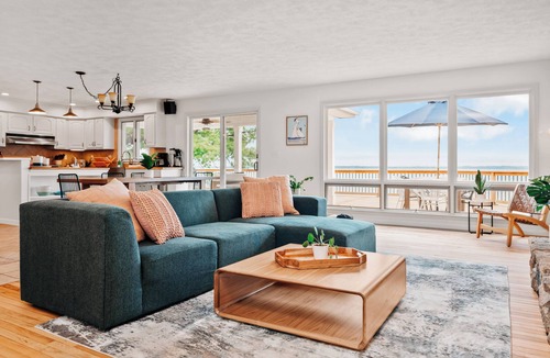 Traverse City House | Hot Tub & West Bay Waterfront Sunrises - All Decked Out