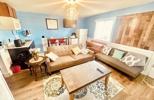 Biddeford Apartment | House dwelling that combines The bedroom kitchen and living area into one space
