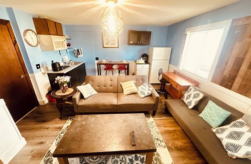 Biddeford Apartment | House dwelling that combines The bedroom kitchen and living area into one space