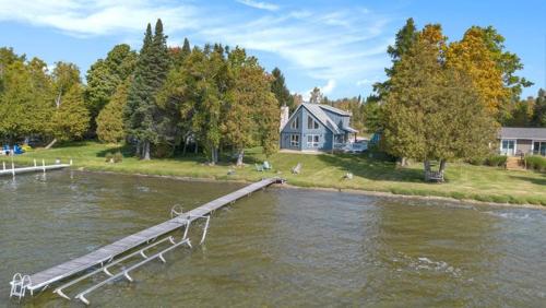 Traverse City House | Lake Leelanau A Frame Waterfront Dock Fireplace 7550