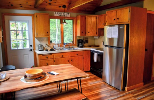 Sebago House | Lake View Cottage: Water access to Sebago Lake; Cozy winter escape