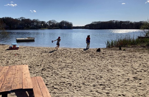 Centerville House | Lake Wequaquet-member/guest beach & tennis steps from property. Come relax.