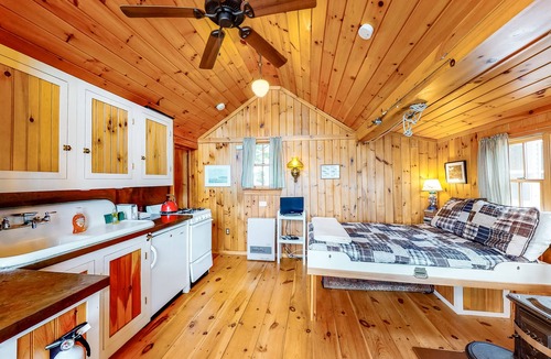 Windham Cottage | Lakefront cabin with shared firepit & access to Sebago Lake