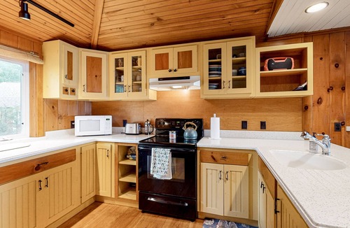 Naples Cabin | Lakefront home on Brandy Pond with firepit & gas fireplace - steps to beach