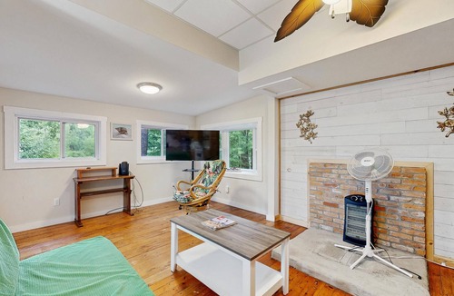 Augusta Cottage | Lakefront Home on Togus Pond with 2 Decks, Great View & Canoe/Fire Pit