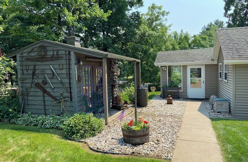Wautoma House | Lakefront Home with Sandy Walk-In Shoreline & Private Pier on Lake Morris Chain