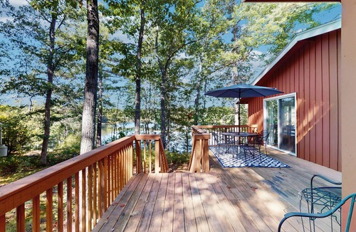 South Sanford House | Lakefront home with seasonal dock & deck - close to trails & ocean beaches