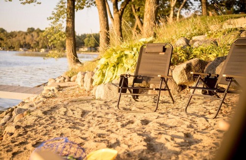 Alexandria Cabin | Lakefront Lakefront Cabin w/Private Beach + Dock, Arcade, Game Room