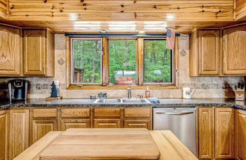 Lac du Flambeau House | Lakefront log cabin on 3.5 acres with dock, gazebo & sunset views - dog-friendly