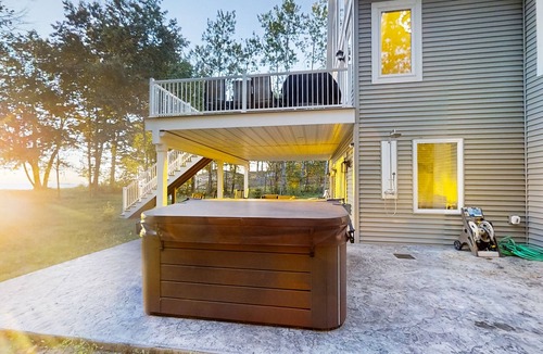Arcadia House | Lakefront New Construction 8BR with Private Beach, Hot Tub, & Stunning Views