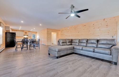 Gray House | Little Sebago Lake Home with Boat Slip