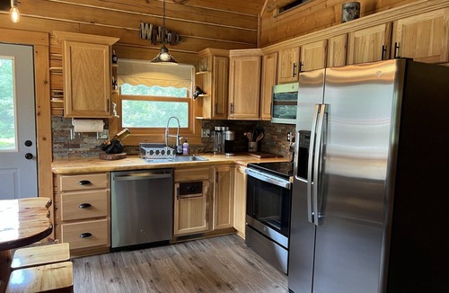 Nekoosa Cabin | Little Valley private log cabin in the woods by Lake Petenwell