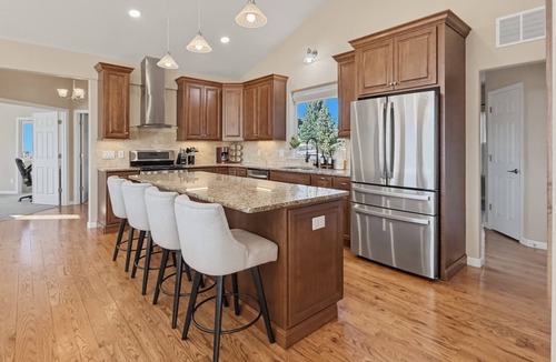Gleneagle House | Located just 10 minutes from the Air Force Academy and with a breathtaking view of the mountains; Rampart Vista is sure to wow you! Spend your day enjoying a USAFA event and end it with the family enjoying a game in our open concept living area.