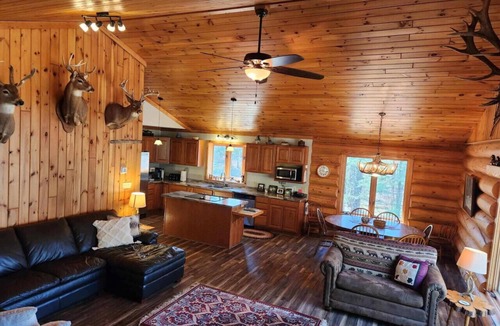 Hayward Cabin | Log cabin on private 3 acre lot! Spacious Yard!