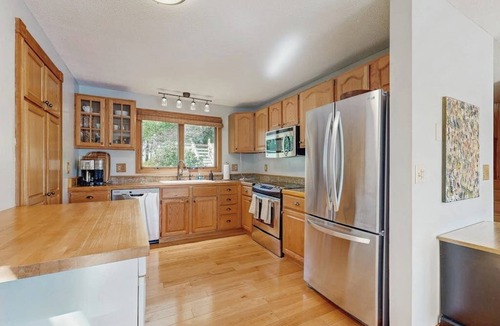 Lucerne-in-Maine House | Loon Haven - Spacious Lakefront Home with a Sandy Beach, Kayaks, and Stunning Panoramic Views